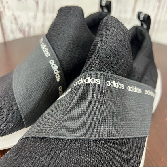 Adidas cloud foam mesh WoMen's Black Slip-On Shoes light weight & comfy 7  GUC - Picture 13 of 16